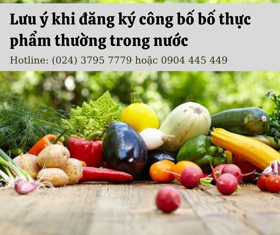 công bố thực phẩm thường trong nước