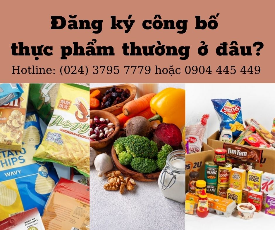 đăng ký công bố thực phẩm thường