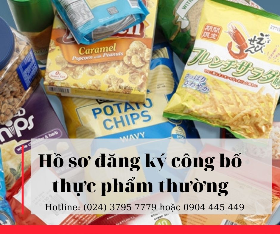 hồ sơ đăng ký công bố thực phẩm thường