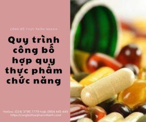 quy trình công bố thực phẩm chức năng hợp quy