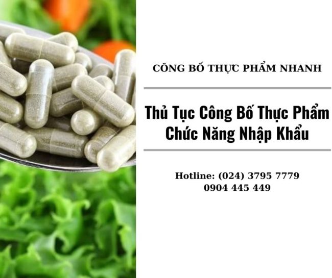 thủ tục công bố thực phẩm chức năng nhập khẩu