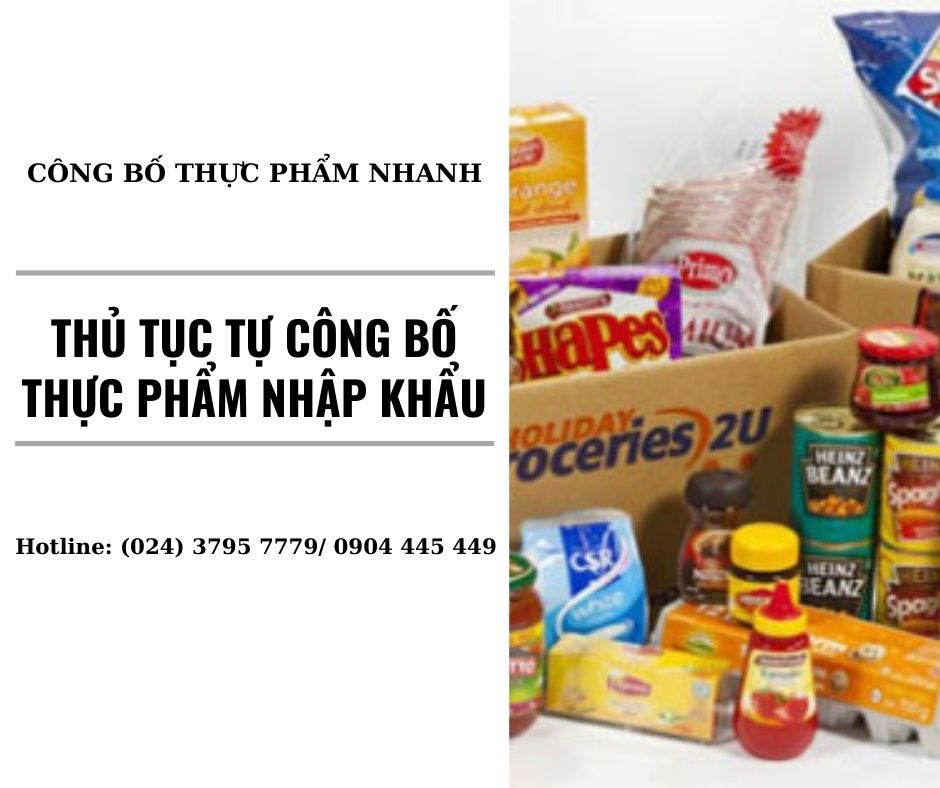 thủ tục tự công bố thực phẩm nhập khẩu